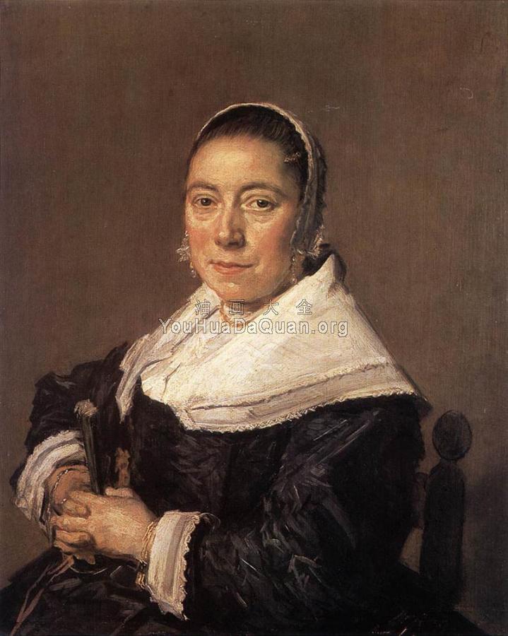 Portrait Of A Seated Woman Presumedly Maria Veratti - 弗朗斯·哈尔斯
